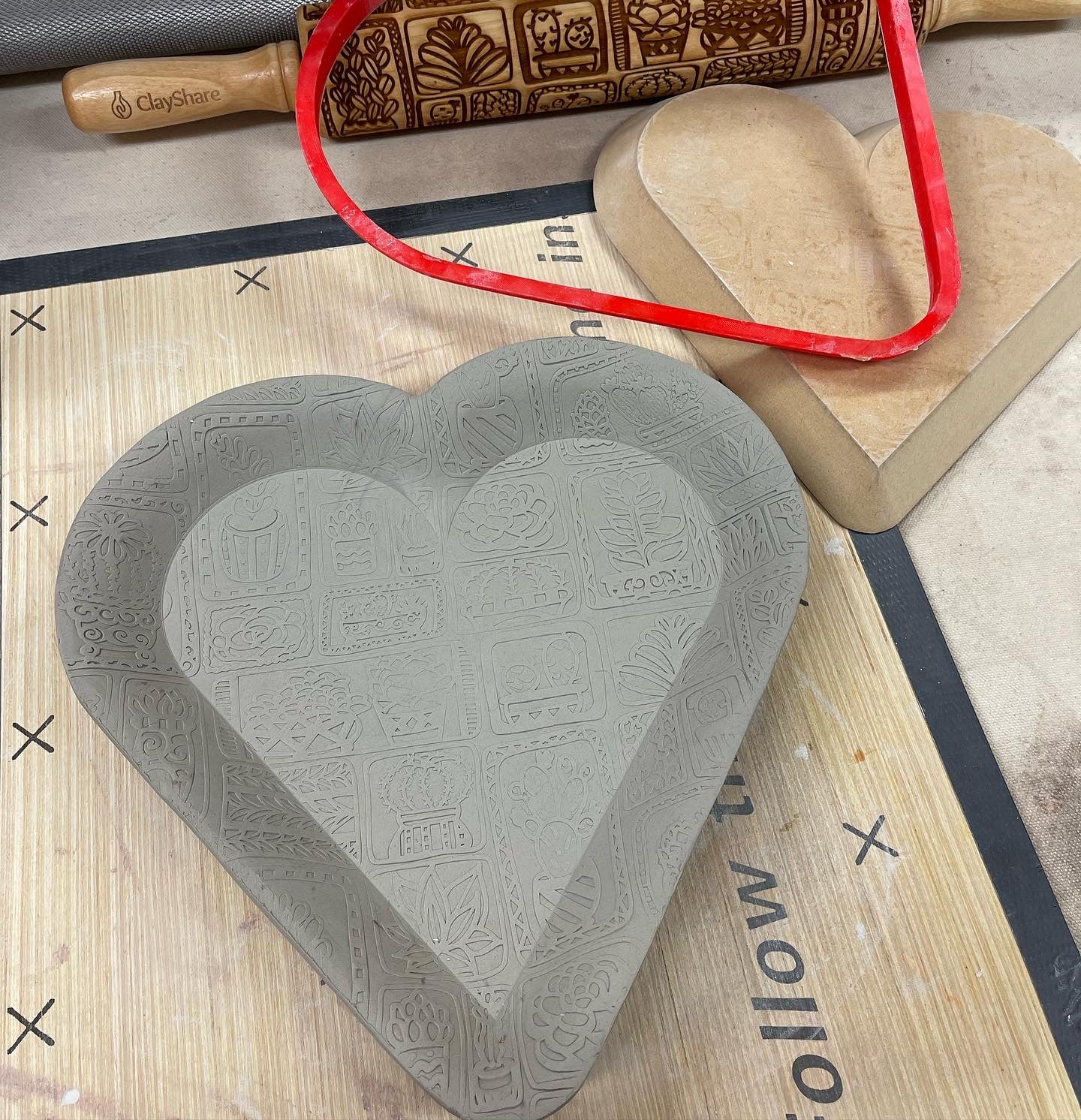 Plain Edge Heart Clay Cutter, made to match GR Pottery form - plastic 3D printed, pottery tool, multiple sizes