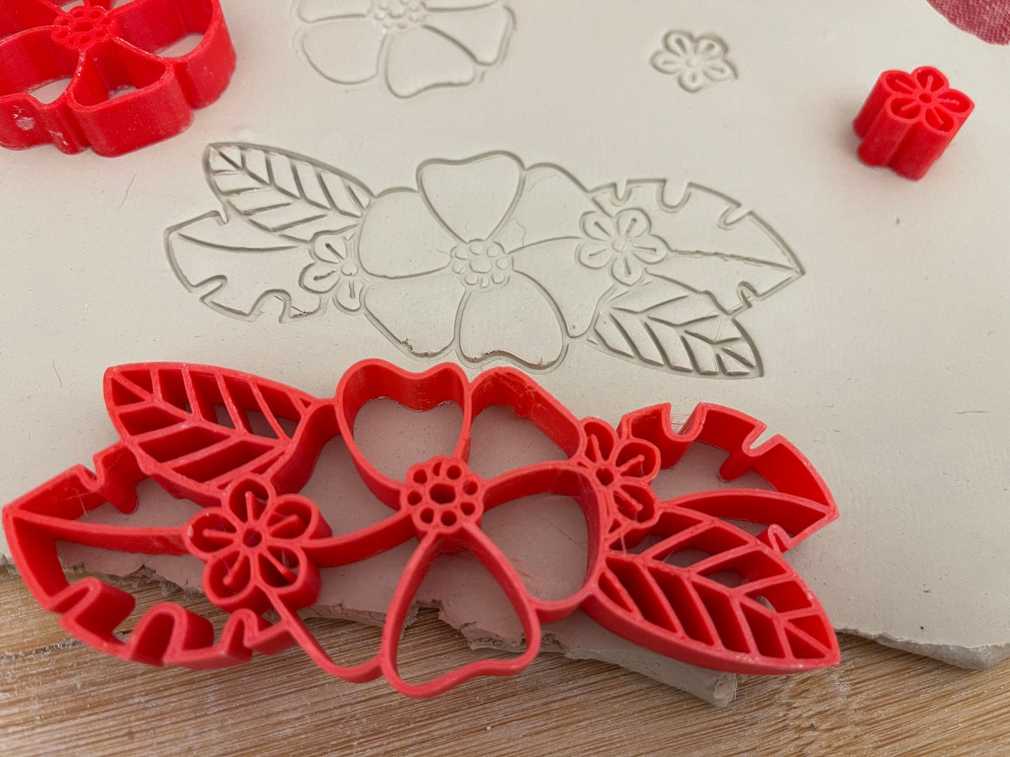 Tropical flower bunch stamp - plastic 3D printed, multiple designs/sizes, Each or sets available