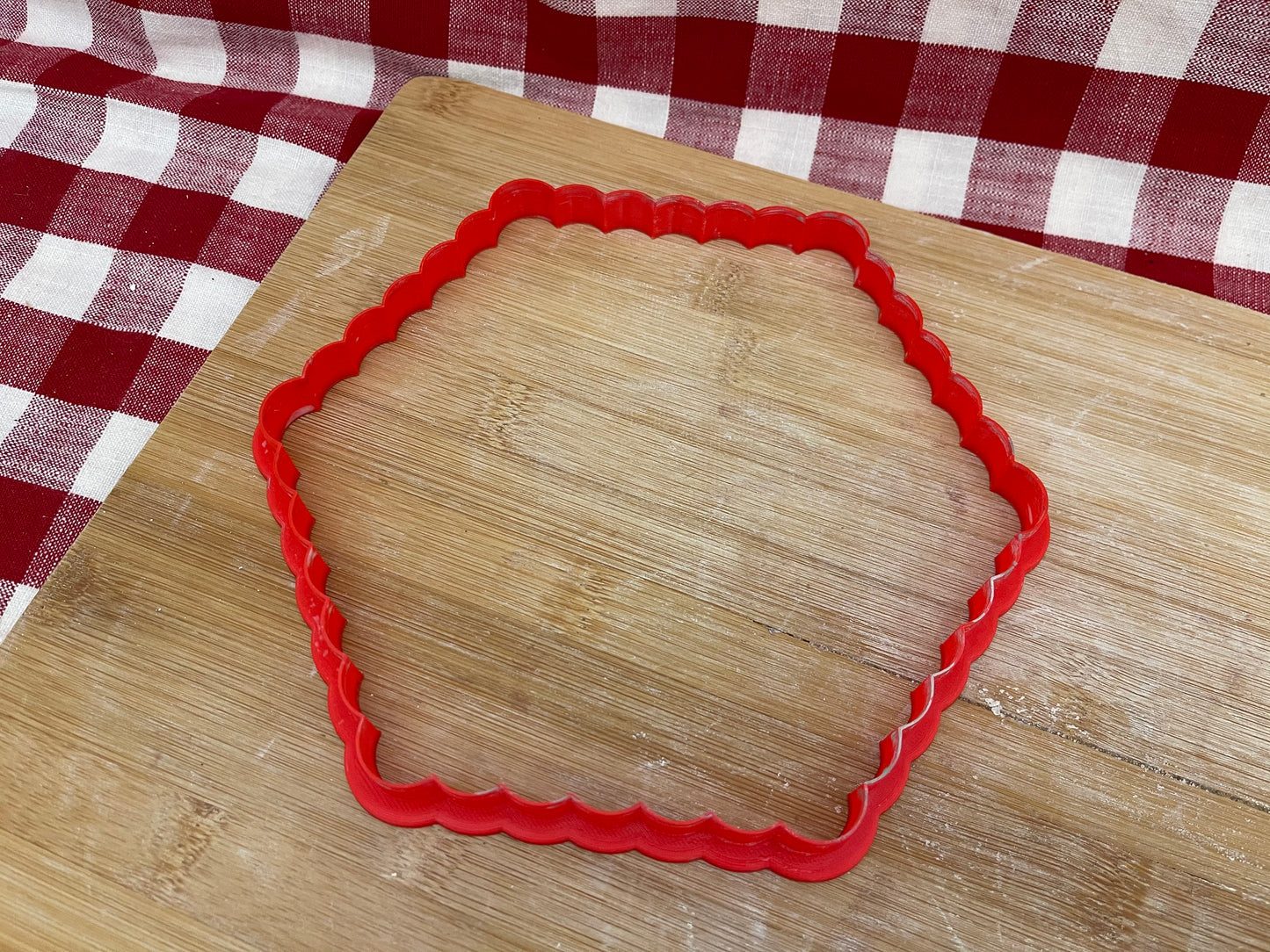 Scalloped Hexagon, Clay Cutter - Plastic 3D printed, XL Pottery Tool, multiple sizes