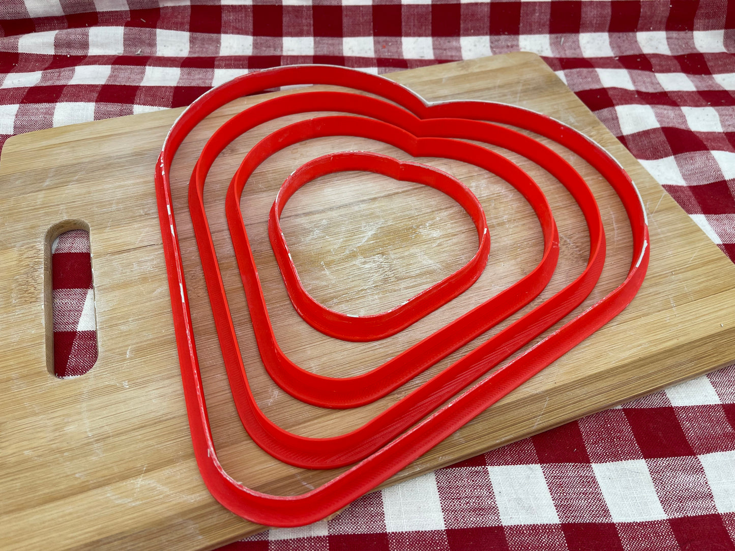 Plain Edge Heart Clay Cutter, made to match GR Pottery form - plastic 3D printed, pottery tool, multiple sizes