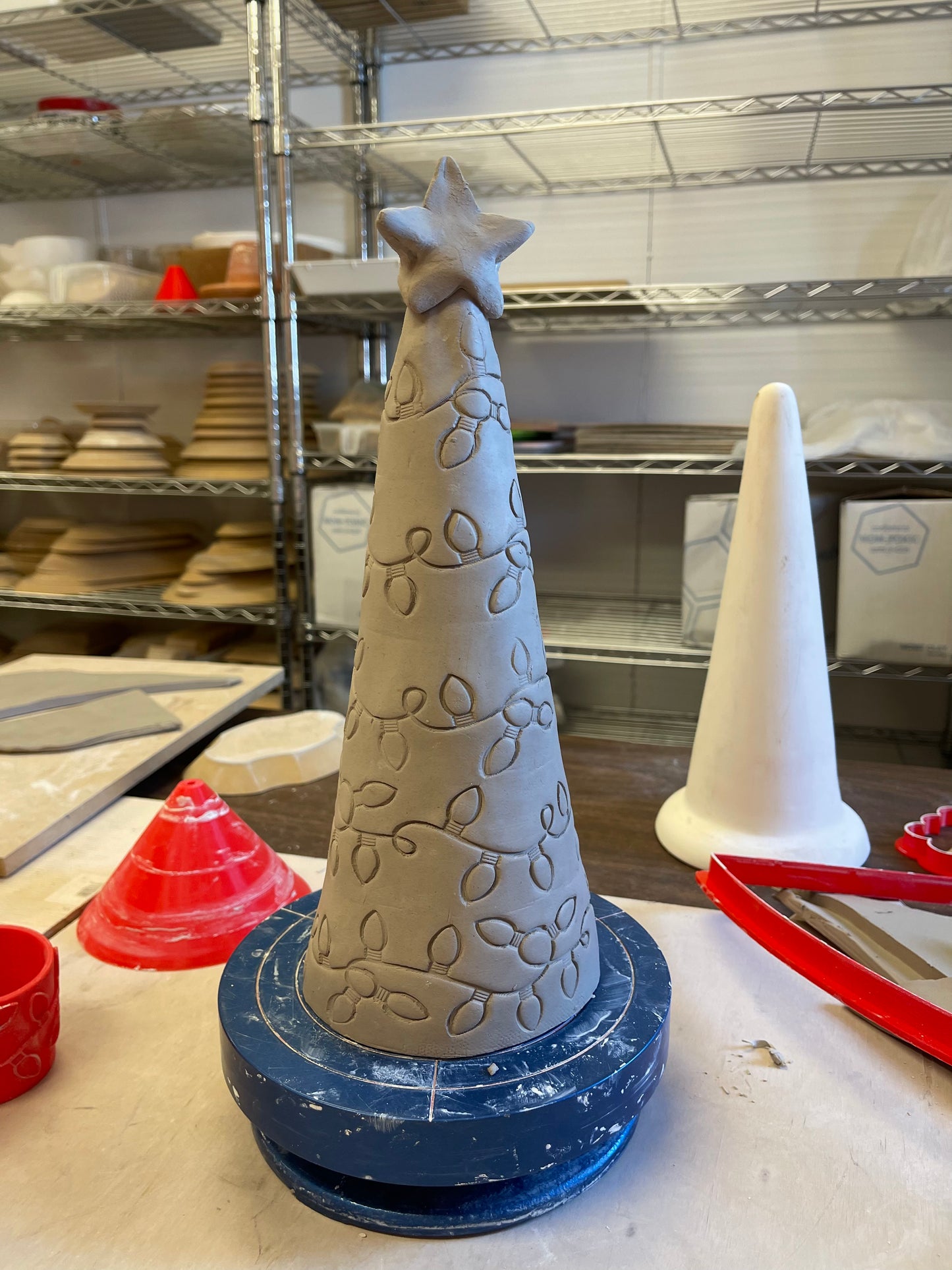 Cone Template, Clay Cutter - Plastic 3D printed, Tall, Skinny Cone Design, Christmas Tree, Gnome Body, Ghost, Multiple Sizes, Each or Set