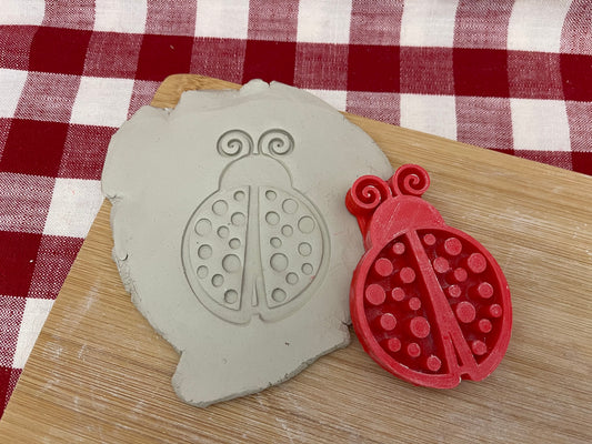Pottery Stamp, cute Ladybug design - multiple sizes