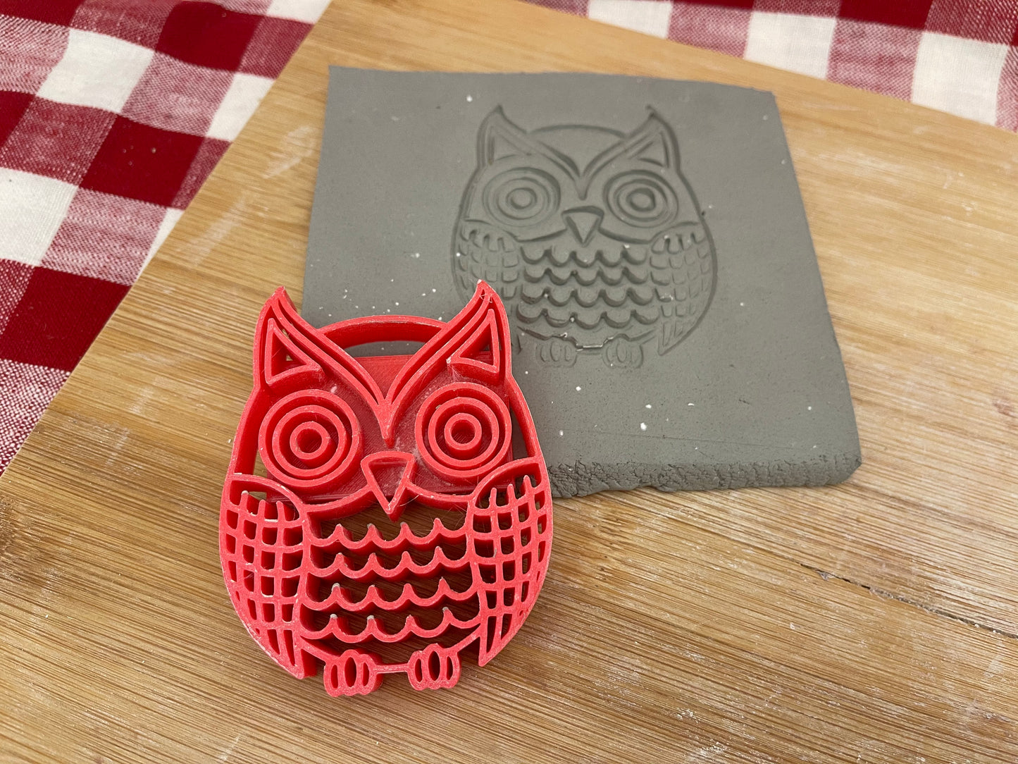 Pottery Stamp, Owl design - multiple sizes