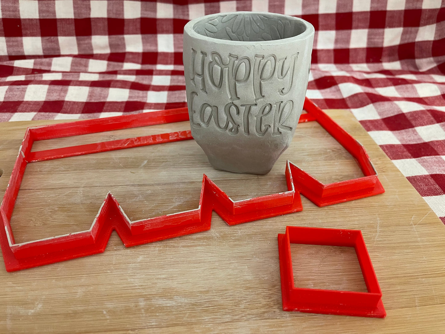 Mug or Cup, Square bottom Clay Cutter template - Jessica Putnam-Phillips' design, plastic 3d printed, multi height