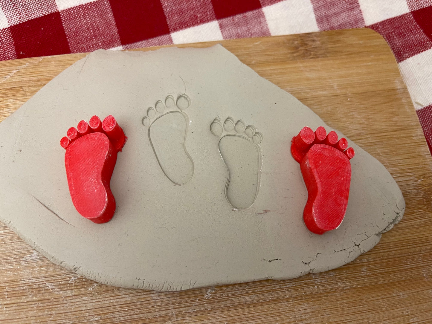 Footprint stamp, beach or baby - plastic 3D printed, multiple sizes