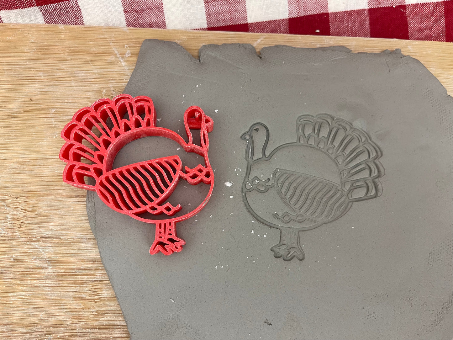 Pottery Stamp, Thanksgiving turkey design - multiple sizes