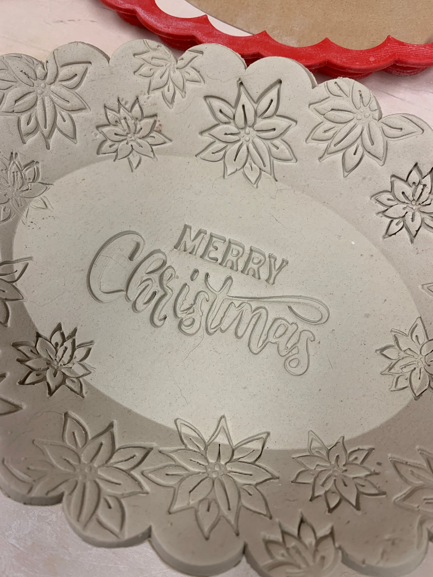 Christmas formal "Merry Christmas" word stamp - plastic 3D printed, multiple sizes