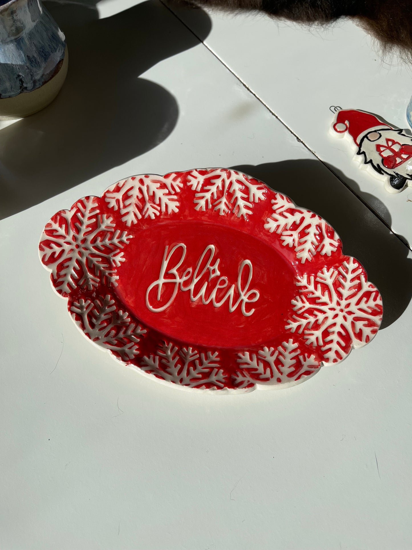 Christmas casual "Believe" word stamp - plastic 3D printed, multiple sizes