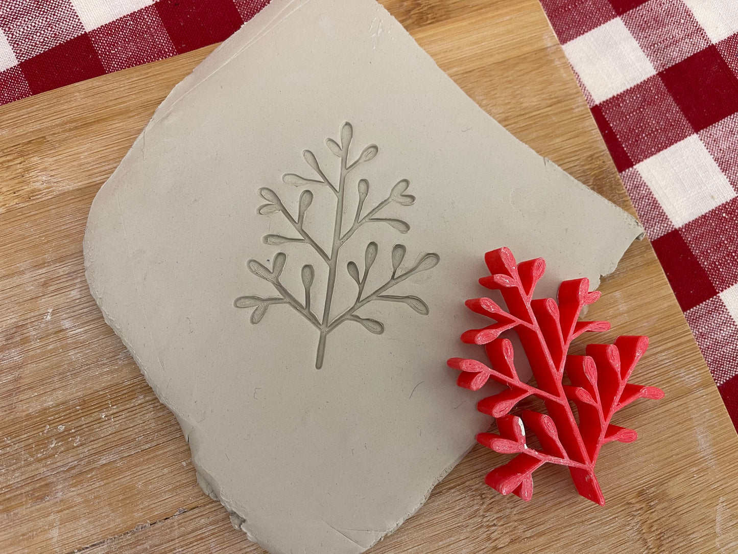 Pottery Stamp, Greenery2 branch design - multiple sizes