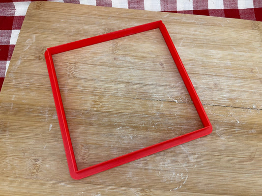 Plain Square w/ Sharp Corners, Clay Cutter - plastic 3D printed, pottery tool, multiple sizes