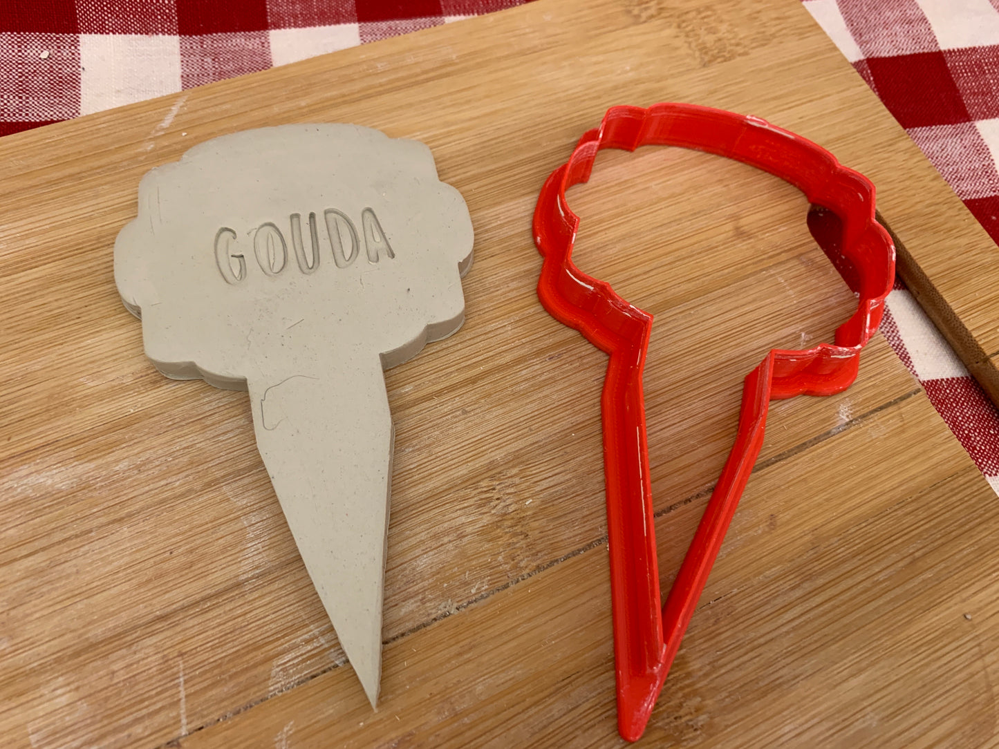 Cheese marker or Plant stake, Clay Cutter - Plastic 3D printed, Make Your Own Charcuterie Board