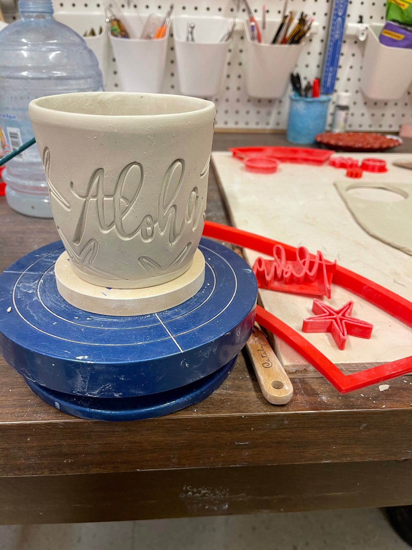"Aloha" word stamp - Pottery Tool, plastic 3d printed, multiple sizes available