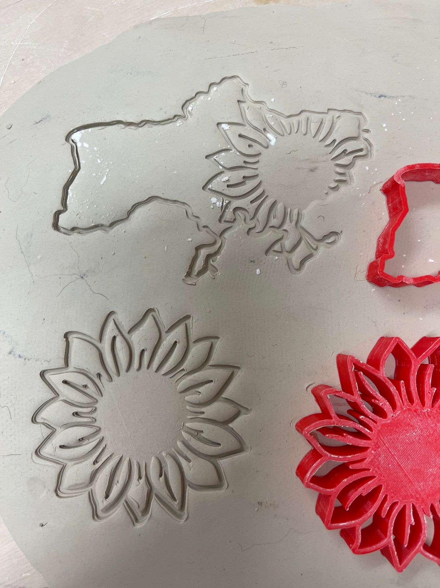 Ukraine with sunflower Pottery stamp, each or set, Limited edition Blue & Yellow, 100% of sale donated to help people of Ukraine