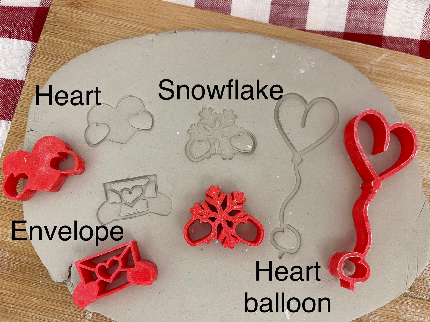 Pottery Stamp, Gnome hands extras, Valentine / Winter designs - multiple sizes