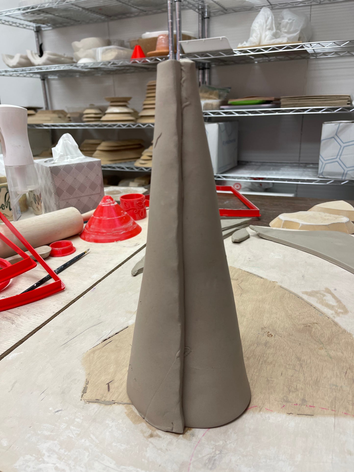 Cone Template, Clay Cutter - Plastic 3D printed, Tall, Skinny Cone Design, Christmas Tree, Gnome Body, Ghost, Multiple Sizes, Each or Set