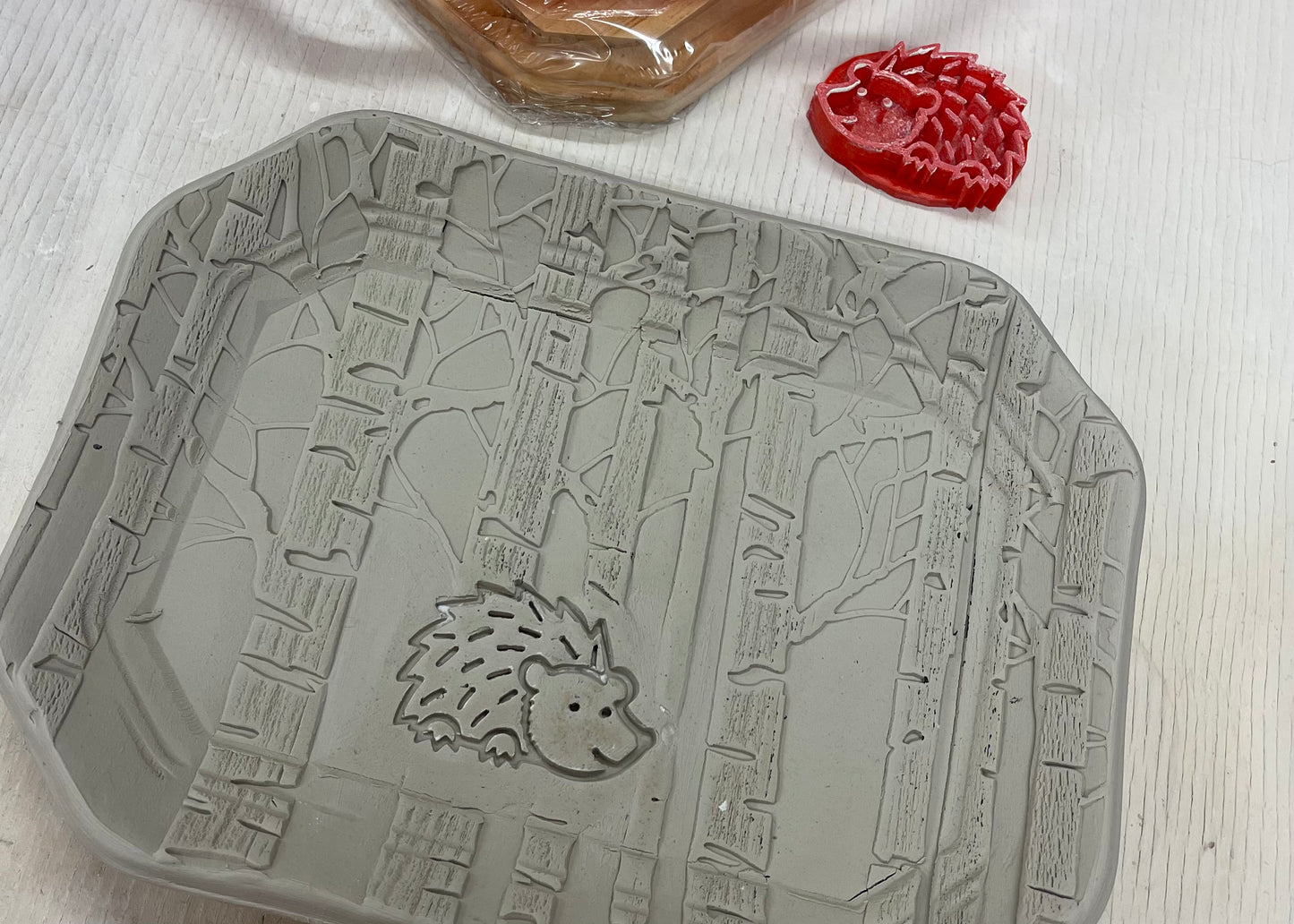 HedgeHog Pottery Stamp - plastic 3D printed, multiple sizes available