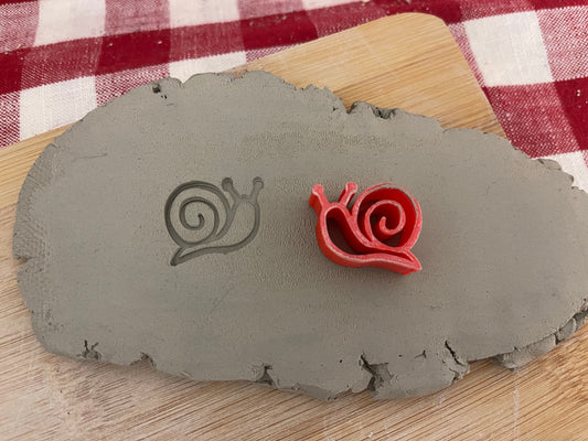 Snail Mini Pottery Stamp - January 2022 Stamp of the Month, multiple sizes