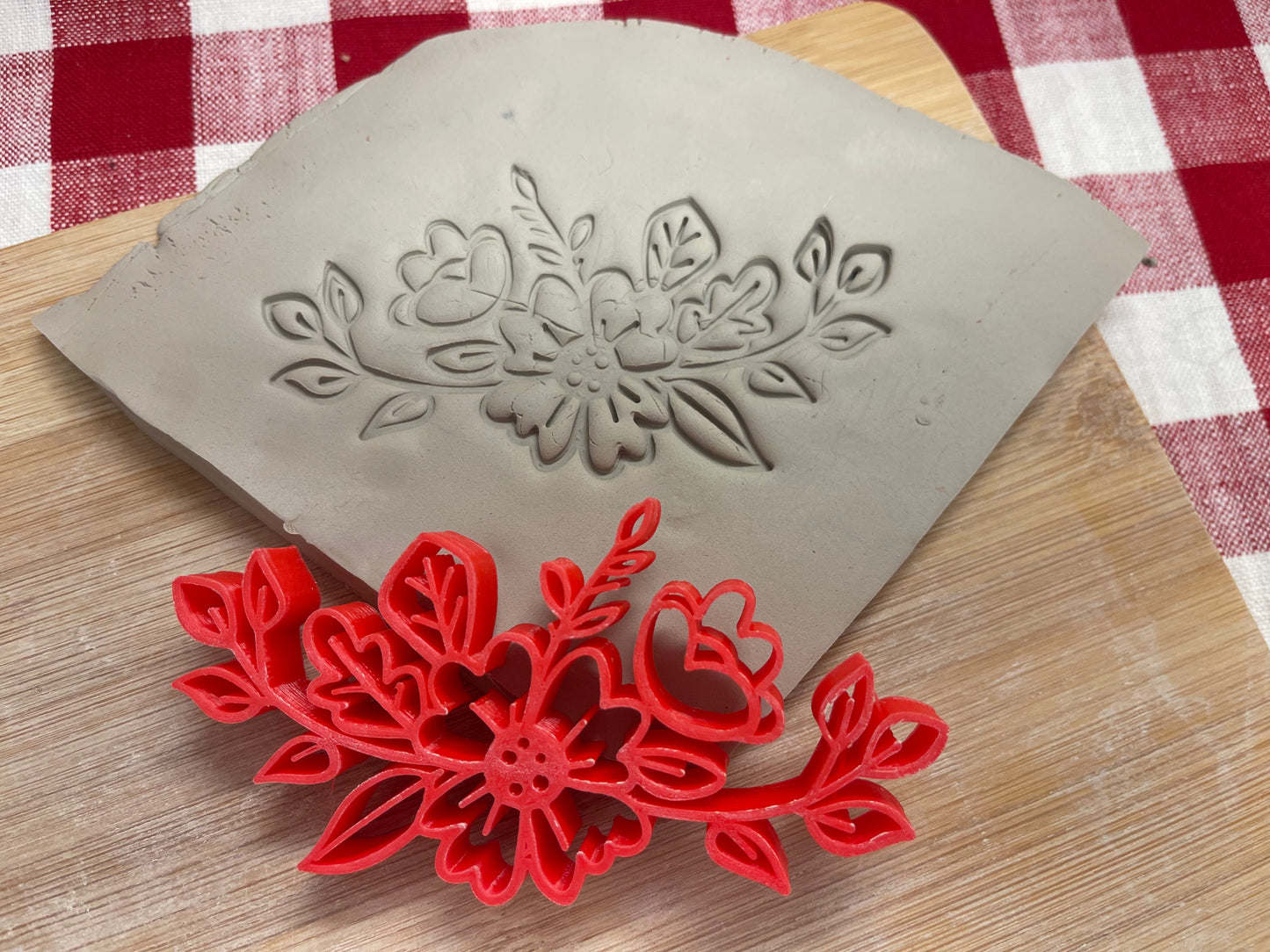 Autumn Stamp Series - Autumn Flower Stamp, plastic 3D printed, multiple sizes