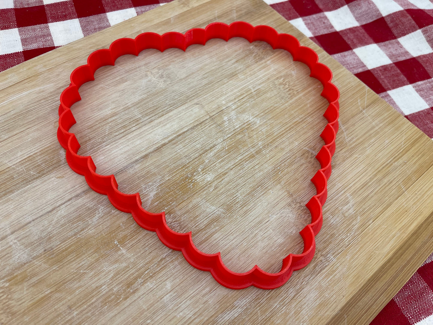Scallop Edge Heart Clay Cutter, made to match GR Pottery form - plastic 3D printed, pottery tool, multiple sizes