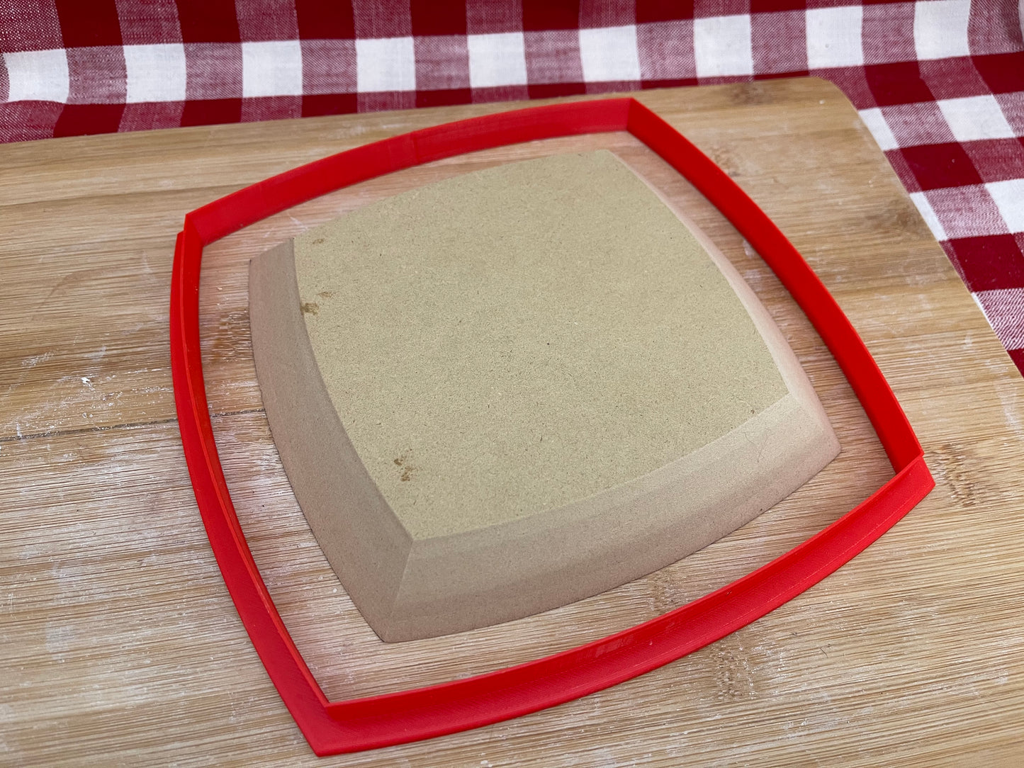 Plain Spherical Square, Clay Cutter - plastic 3D printed, pottery tool, multiple sizes