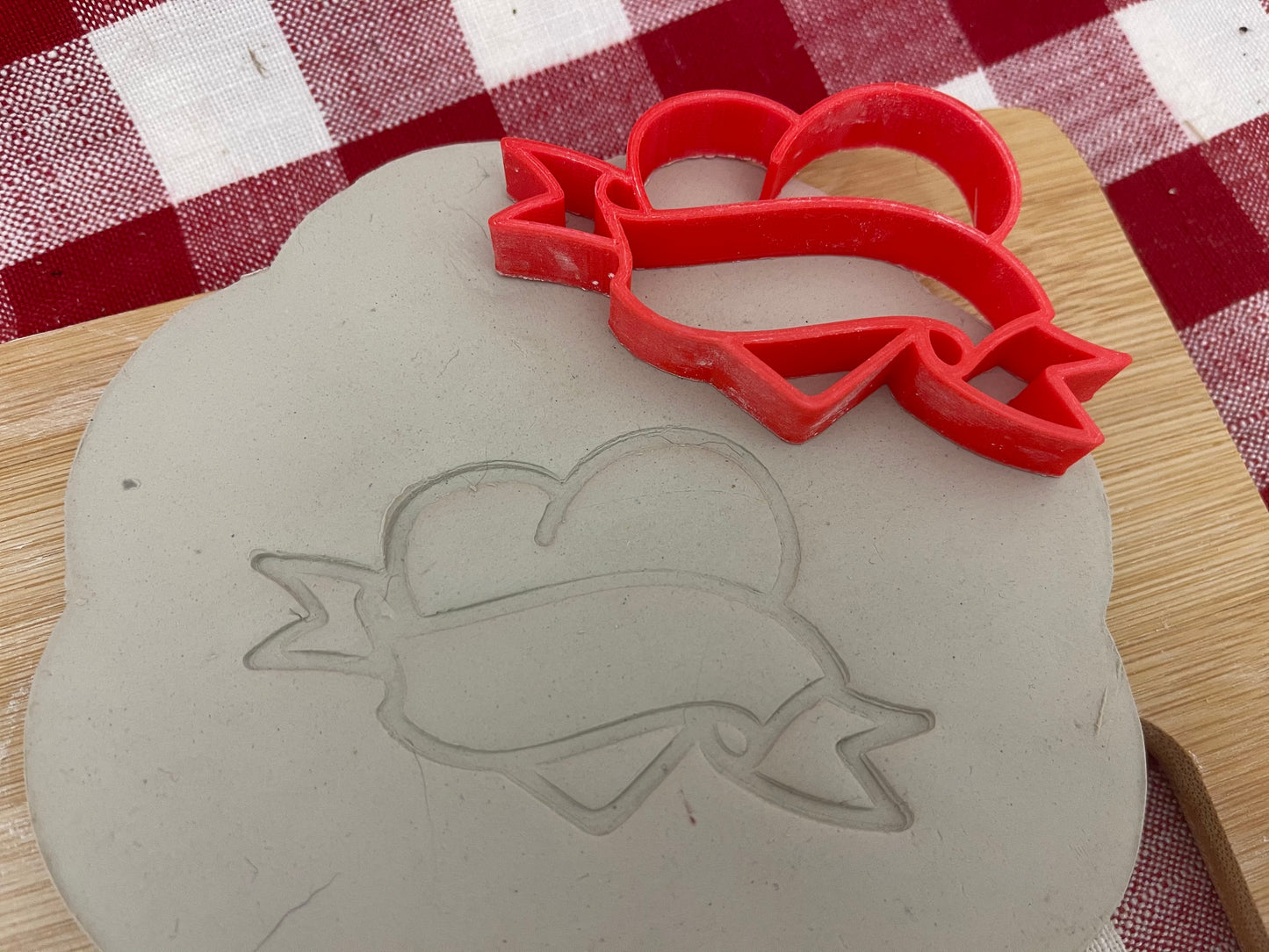Pottery Stamp, Valentine Heart doodle designs, Each or Set - multiple sizes