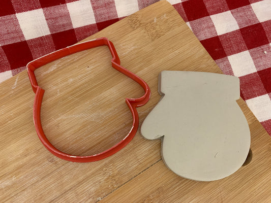 Christmas Ornament Mitten Clay Cutter - plastic 3D printed, pottery tool, multiple sizes