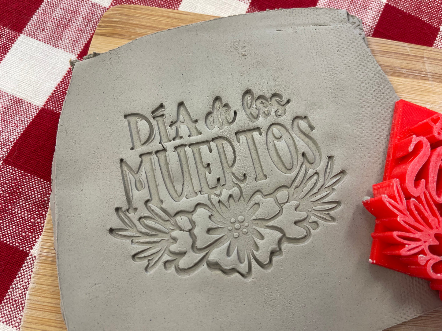 "Dia de los Muertos" word stamp, Day of the Dead series - plastic 3D Printed, Multiple Sizes Available