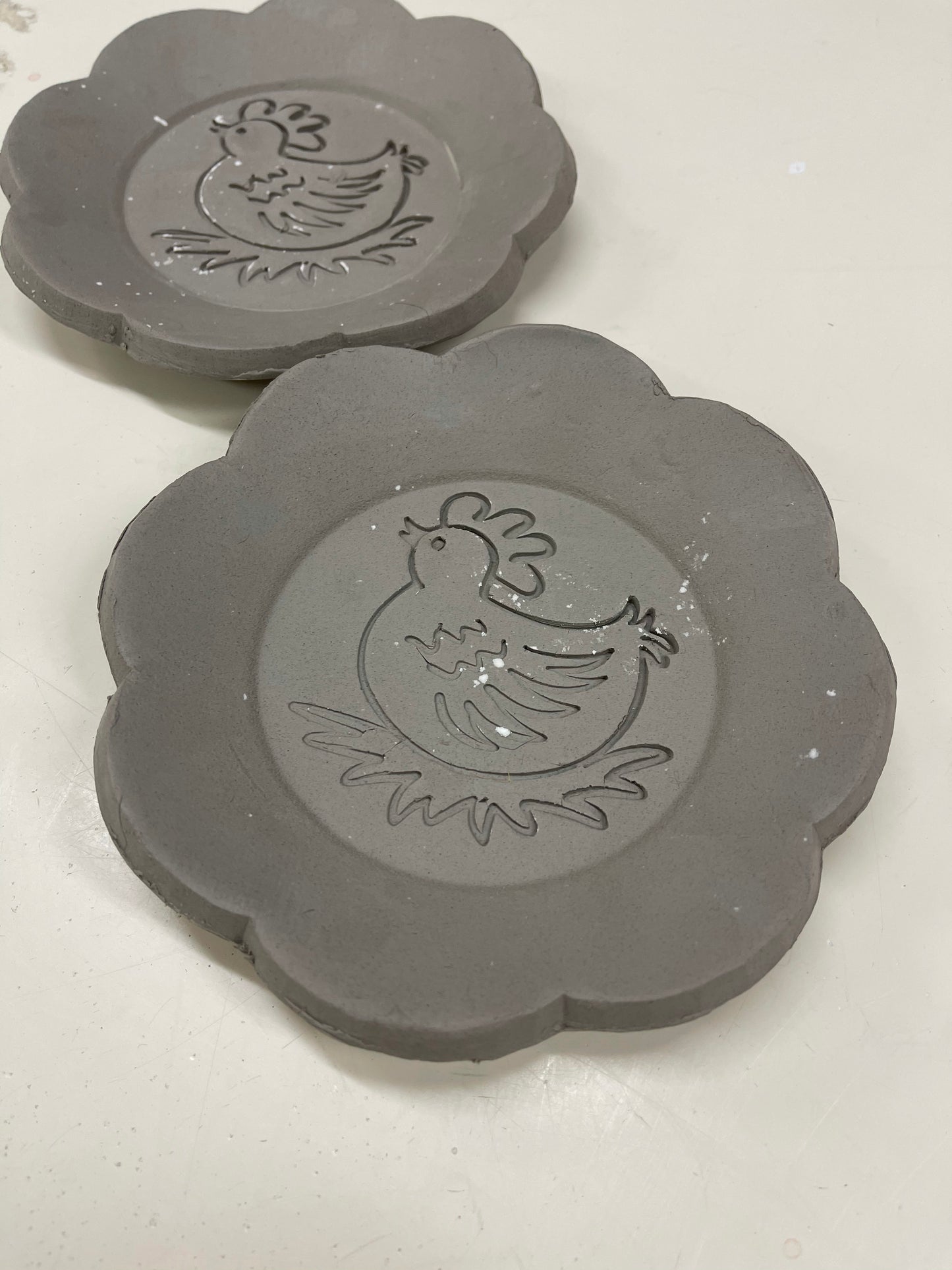 Chicken Pottery Stamp - plastic 3D printed, multiple sizes