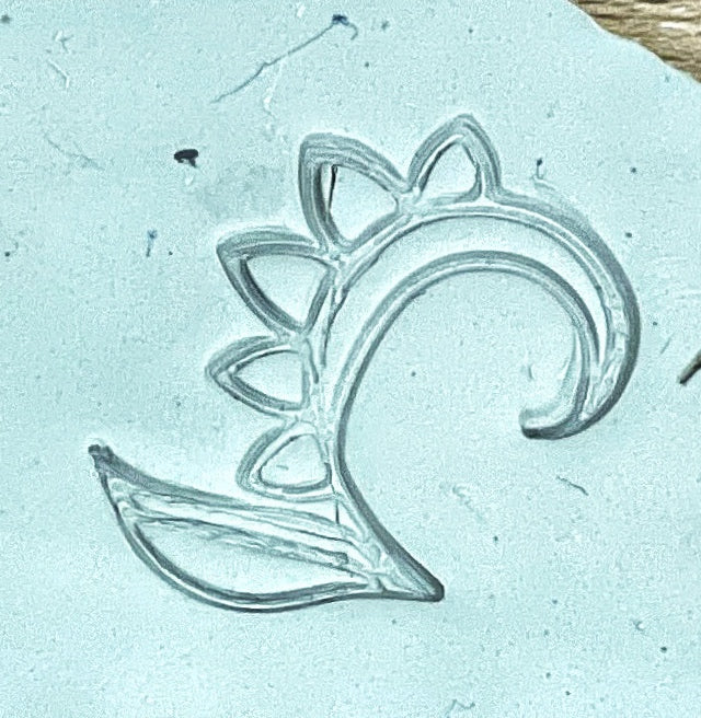 Henna Element Pottery Stamp - plastic 3d printed, multiple sizes available