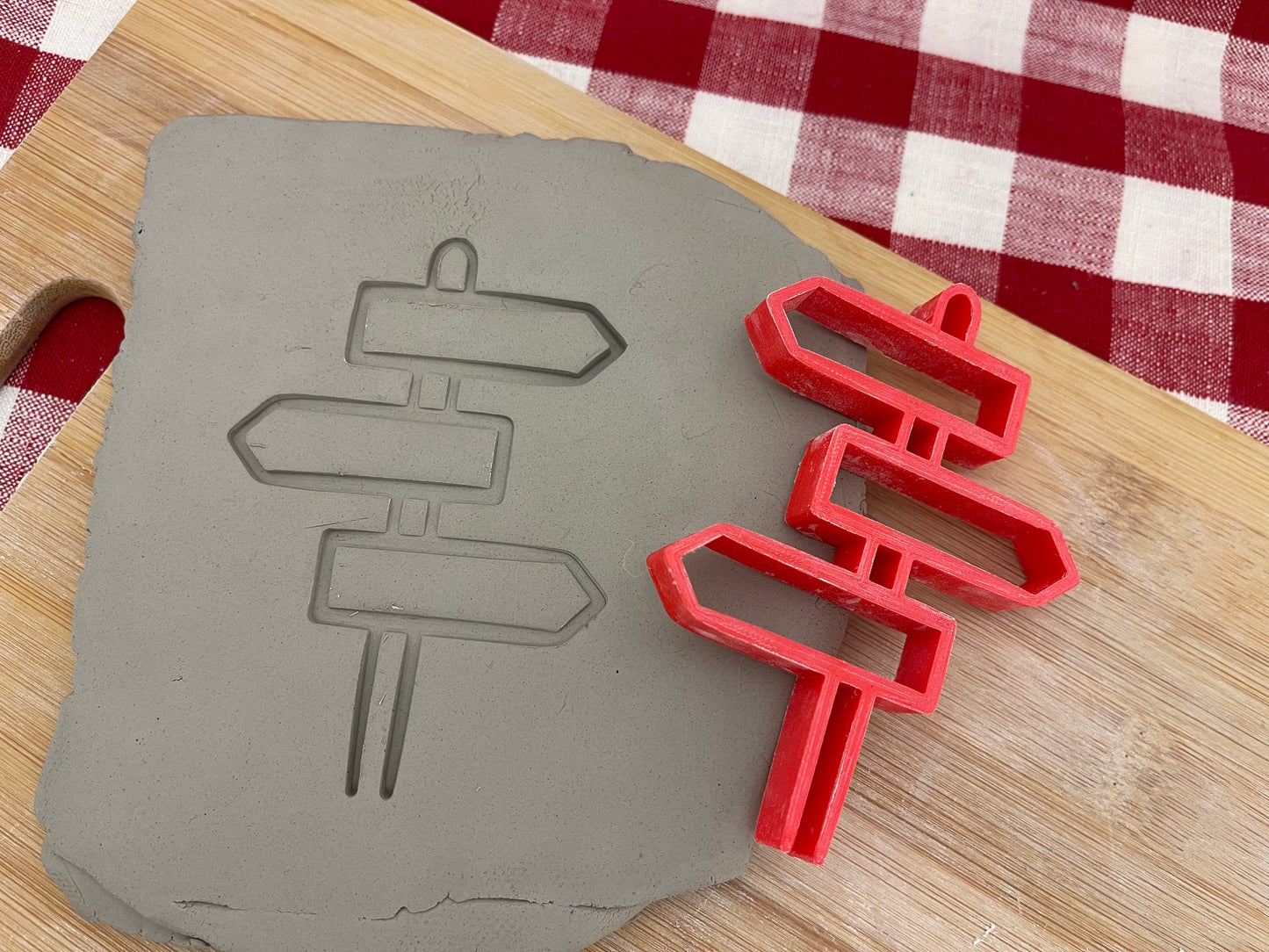 Pottery Stamp, Sign Post design, Camping doodle series - multiple sizes