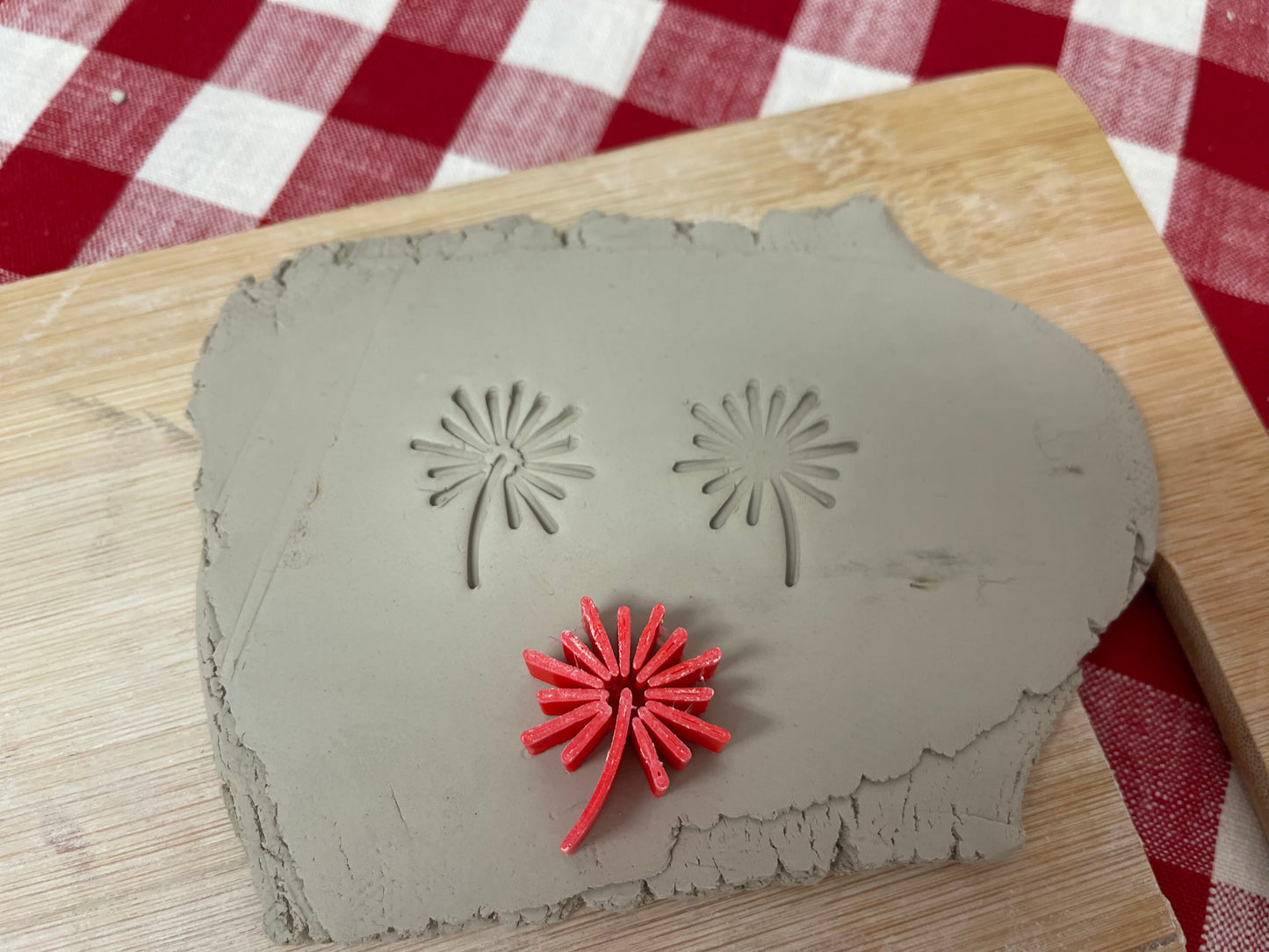 Fireworks Mini Pottery Stamp - February 2023 Stamp of the Month, multiple sizes
