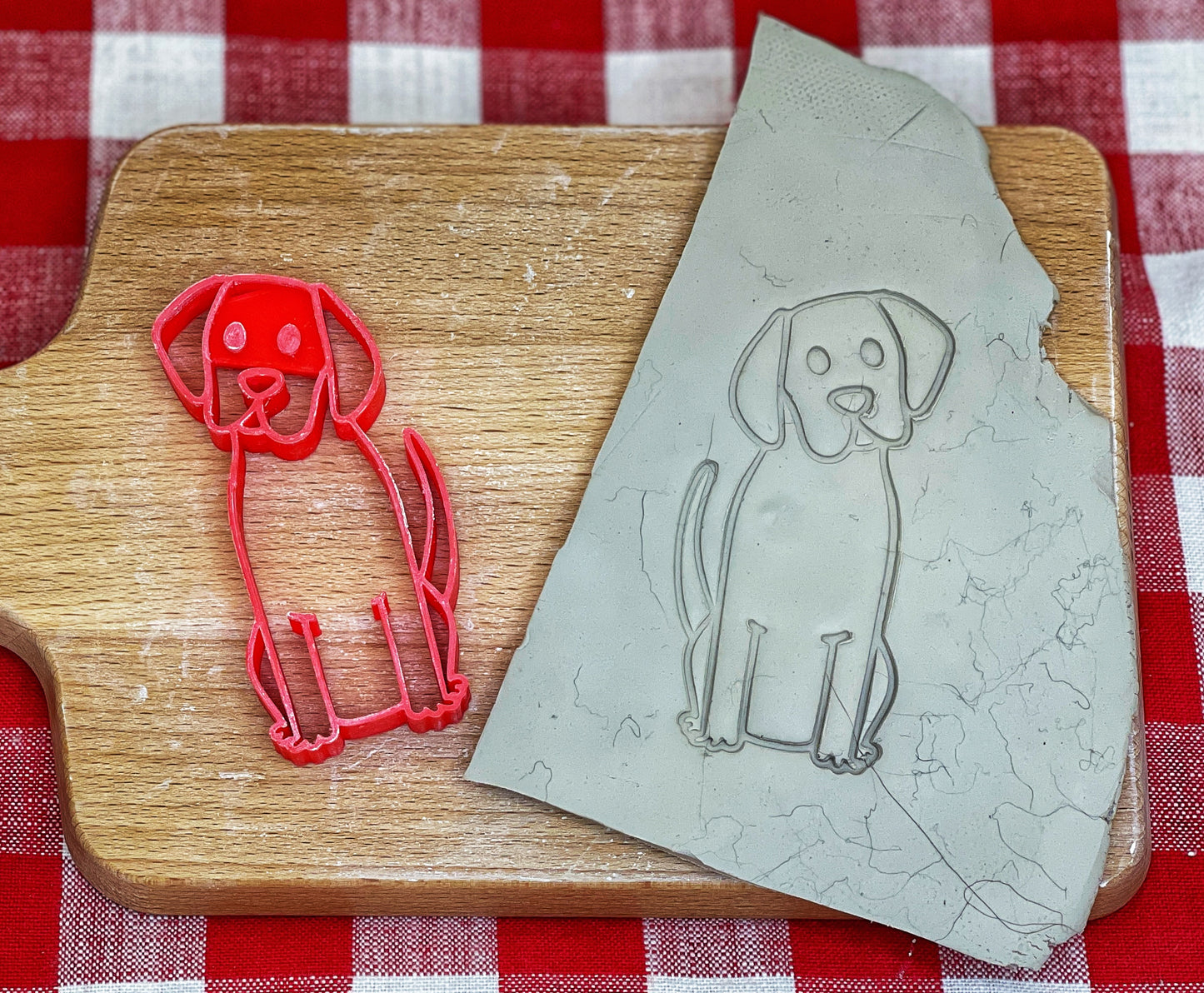 Cute Dog Reversible Pottery Stamp - Pet doodle series, 3D Printed, Multiple Sizes Available