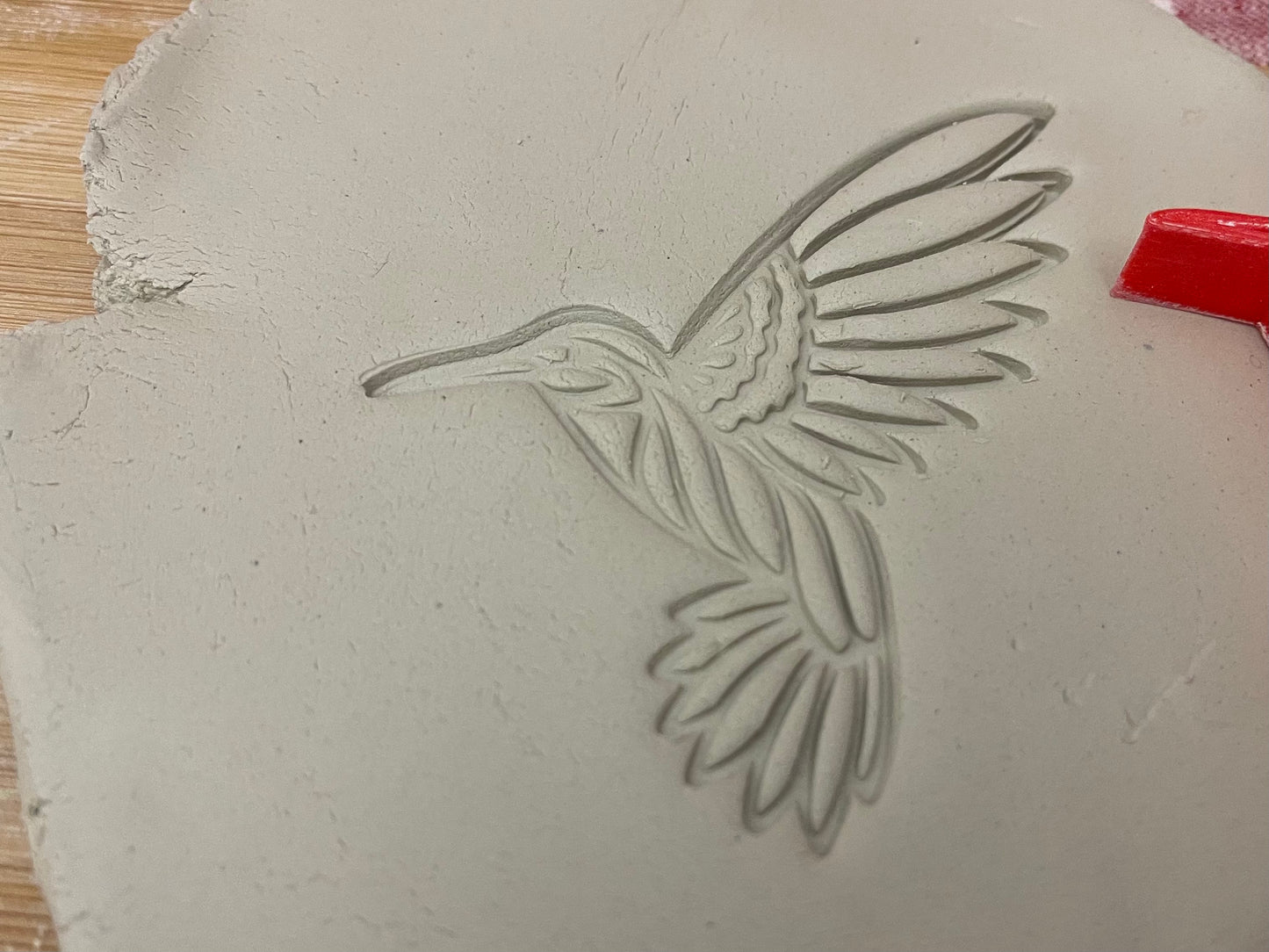 Hummingbird Pottery Stamp - 3D Printed Multiple Sizes Available