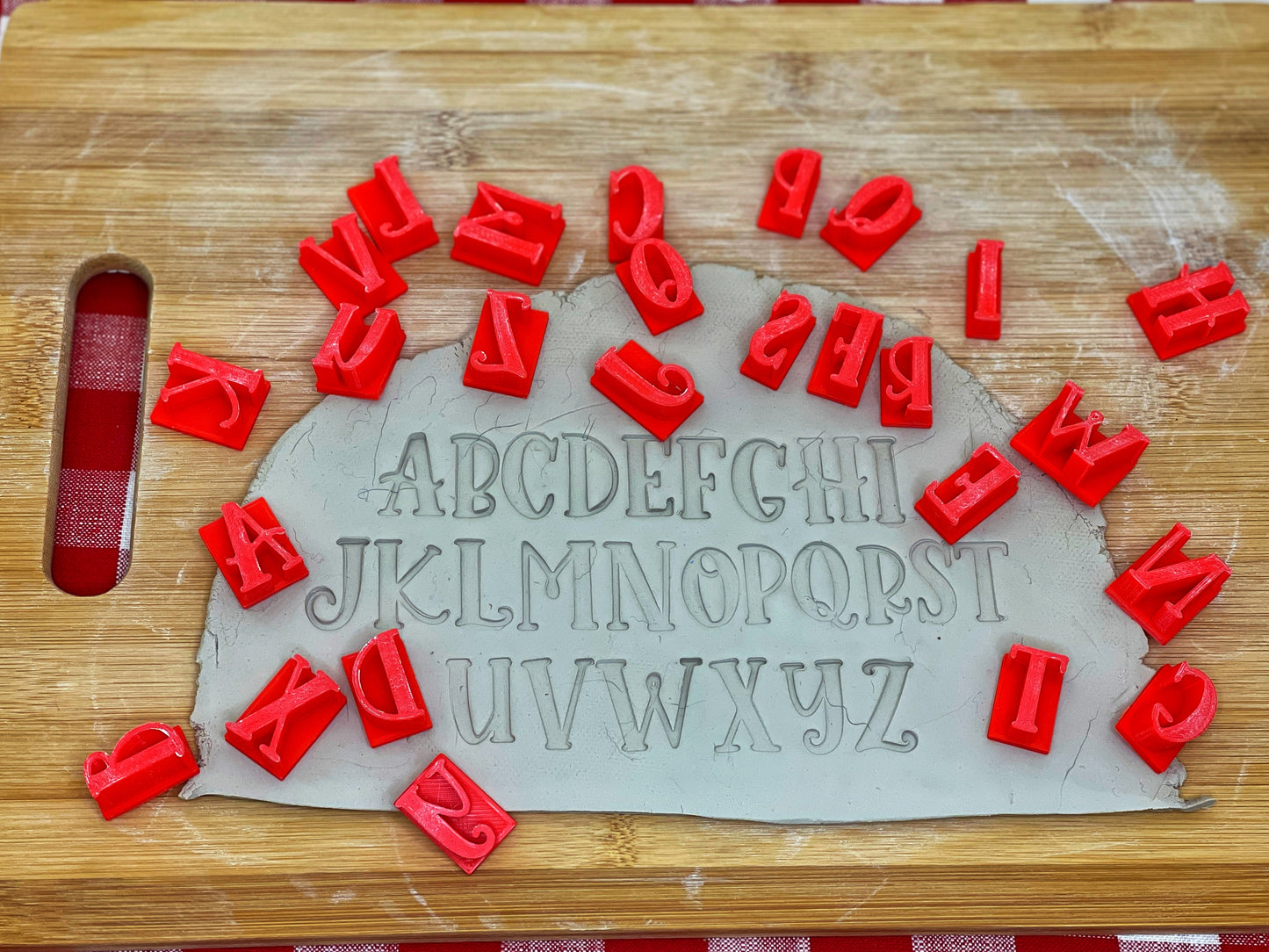 Alphabet Pottery Stamp Set - Homestyle Font