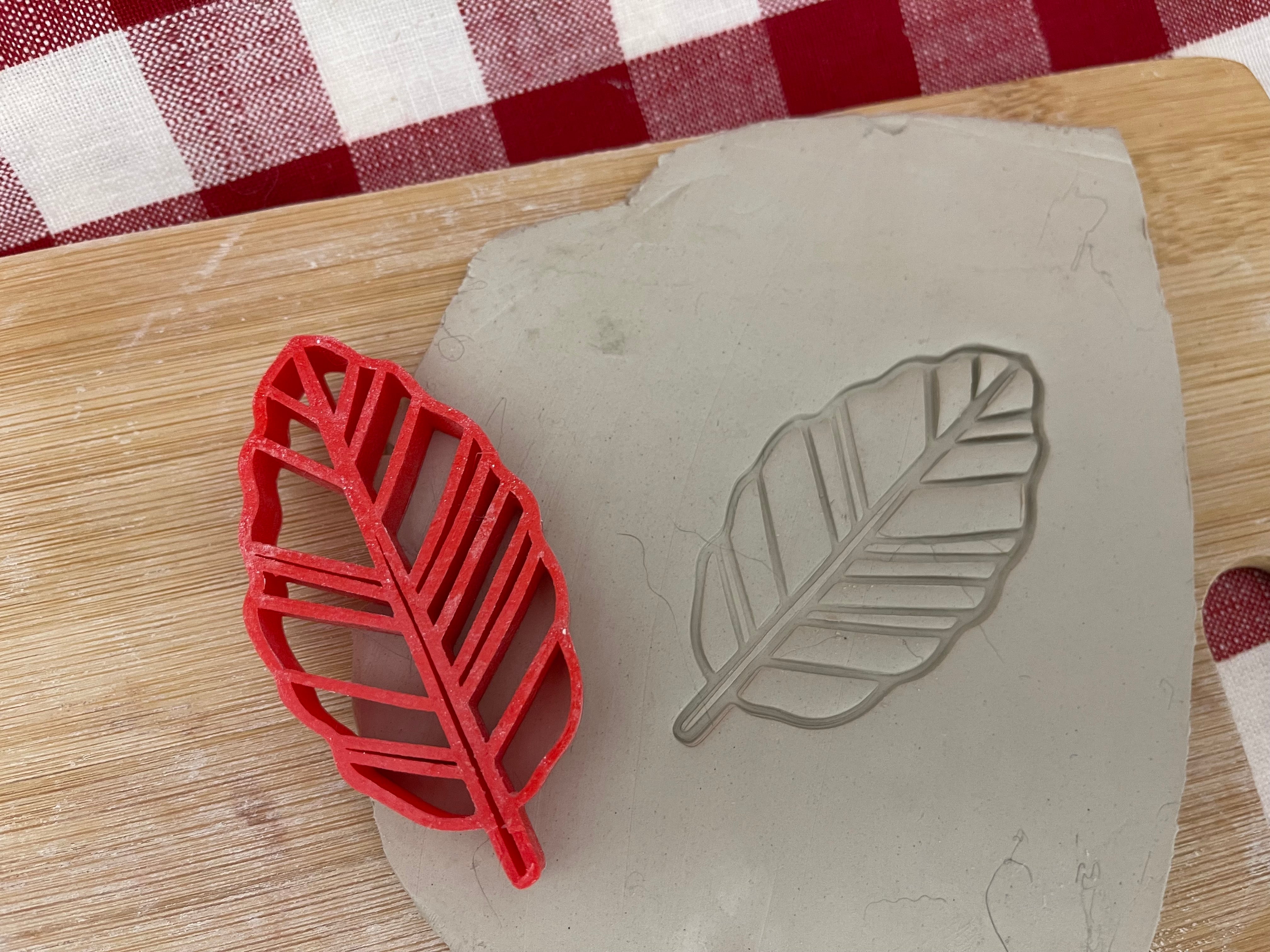 Tropical Banana leaf stamp plastic 3D printed multiple sizes