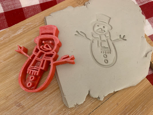 Pottery Stamp, Snowman design - multiple sizes