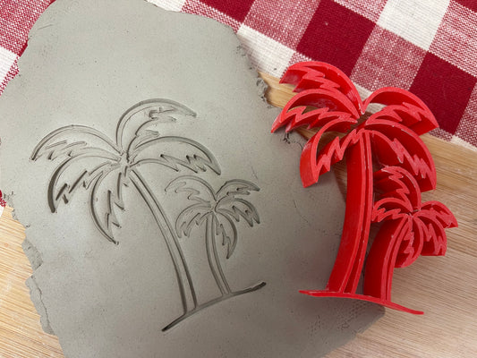 Pottery Stamp, Palm Tree design, from the March 2023 mystery box, multiple sizes available