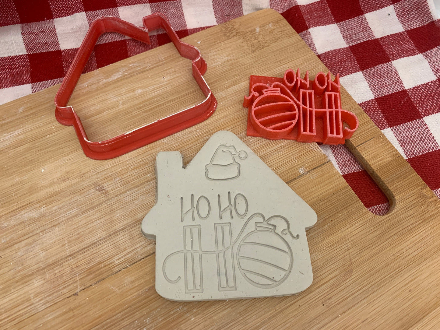 Christmas casual "Ho Ho Ho" word stamp - plastic 3D printed, multiple sizes