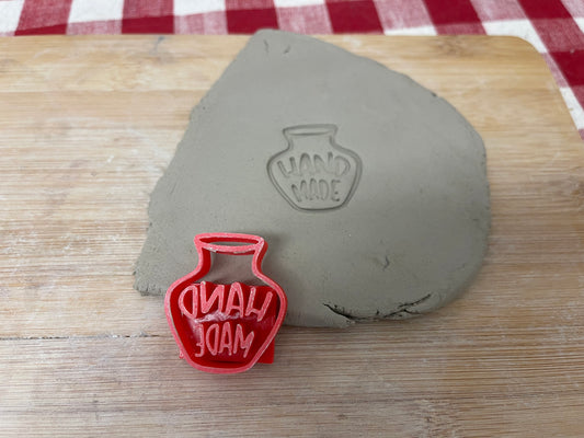 Handmade (on Vase) Pottery Stamp - plastic 3D Printed, Multiple Sizes Available