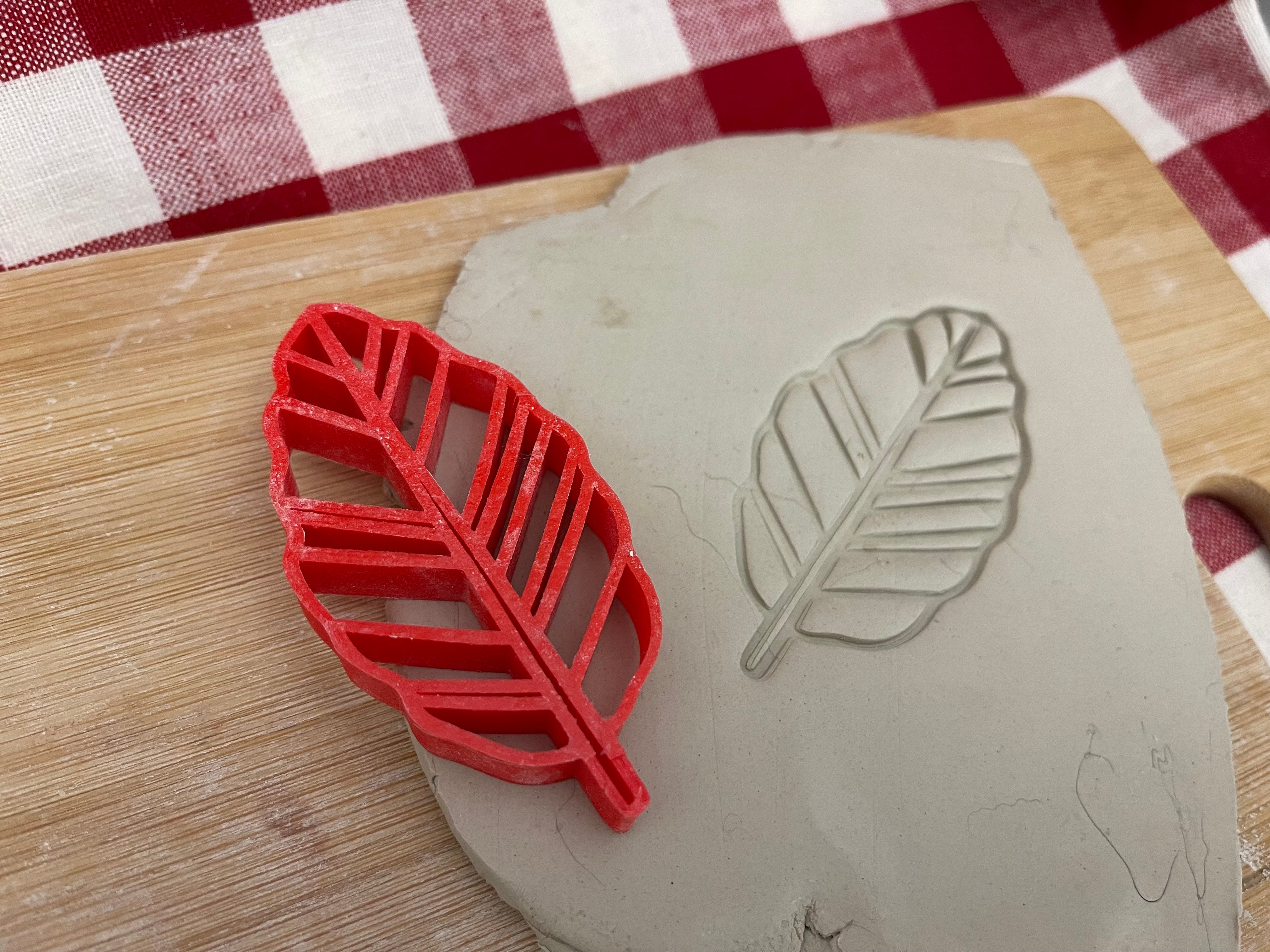 Tropical Banana leaf stamp plastic 3D printed multiple sizes