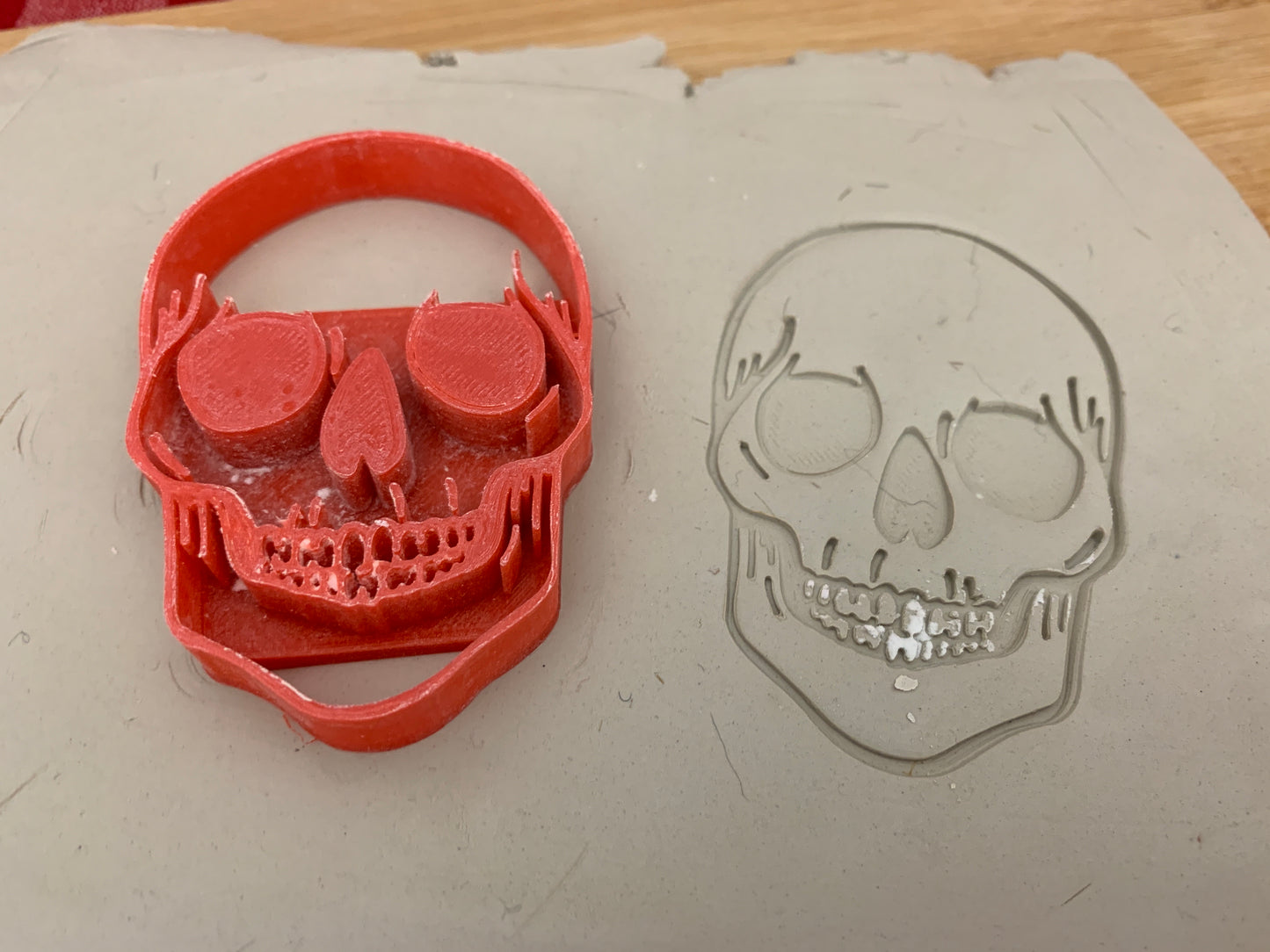 Pottery Stamp, Halloween Skull design - multiple sizes