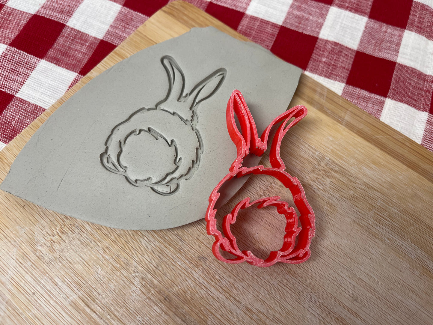 Bunny Butt stamp Pottery Stamp - multiple sizes