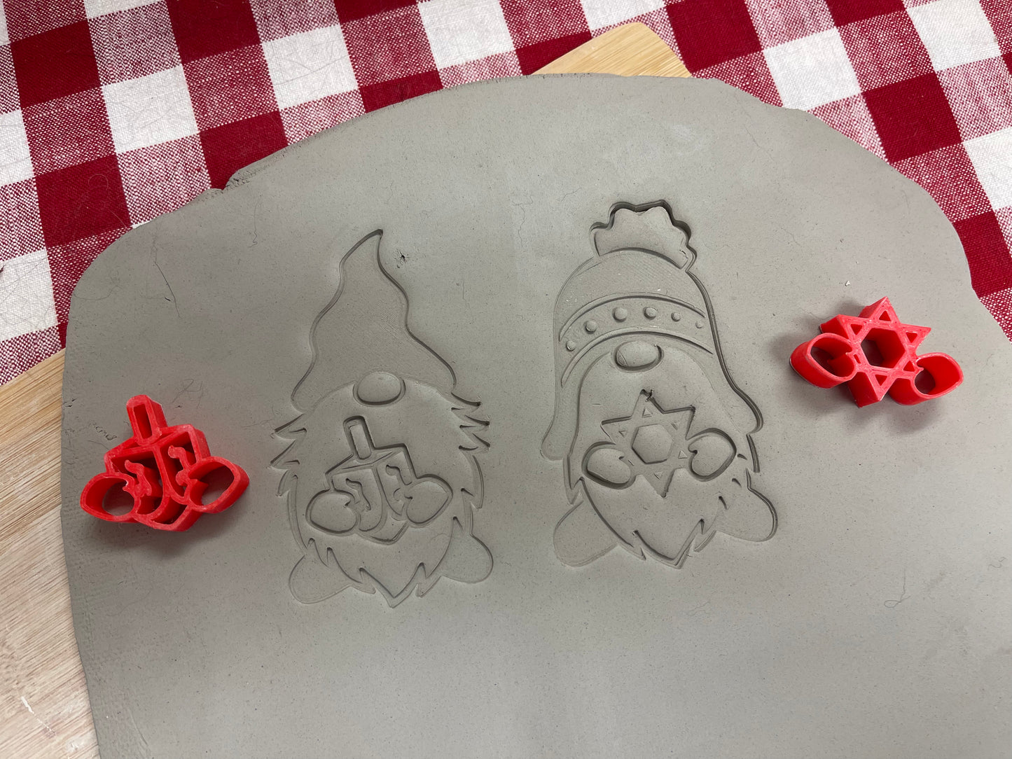 Gnome hands extras stamps, Hanukkah designs - plastic 3D printed, multiple sizes
