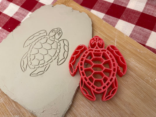 Pottery Stamp, Sea Turtle design - multiple sizes
