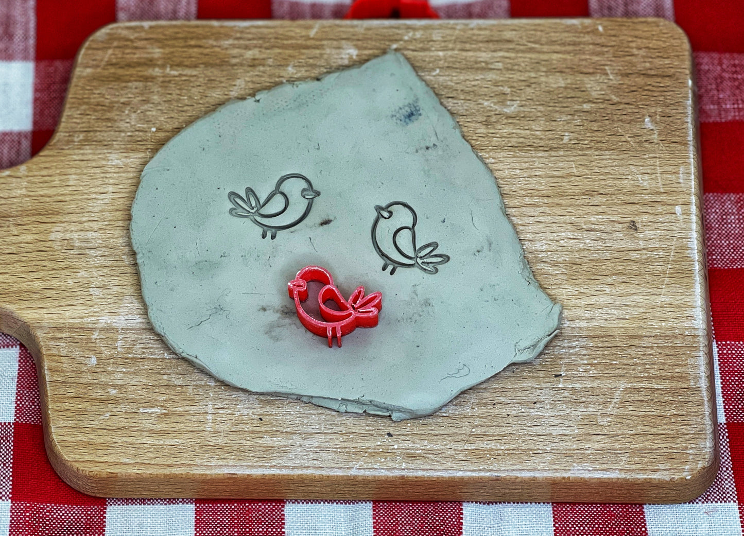 Bird Mini Pottery Stamp - May 2022 Stamp of the Month, plastic 3D printed, multiple sizes