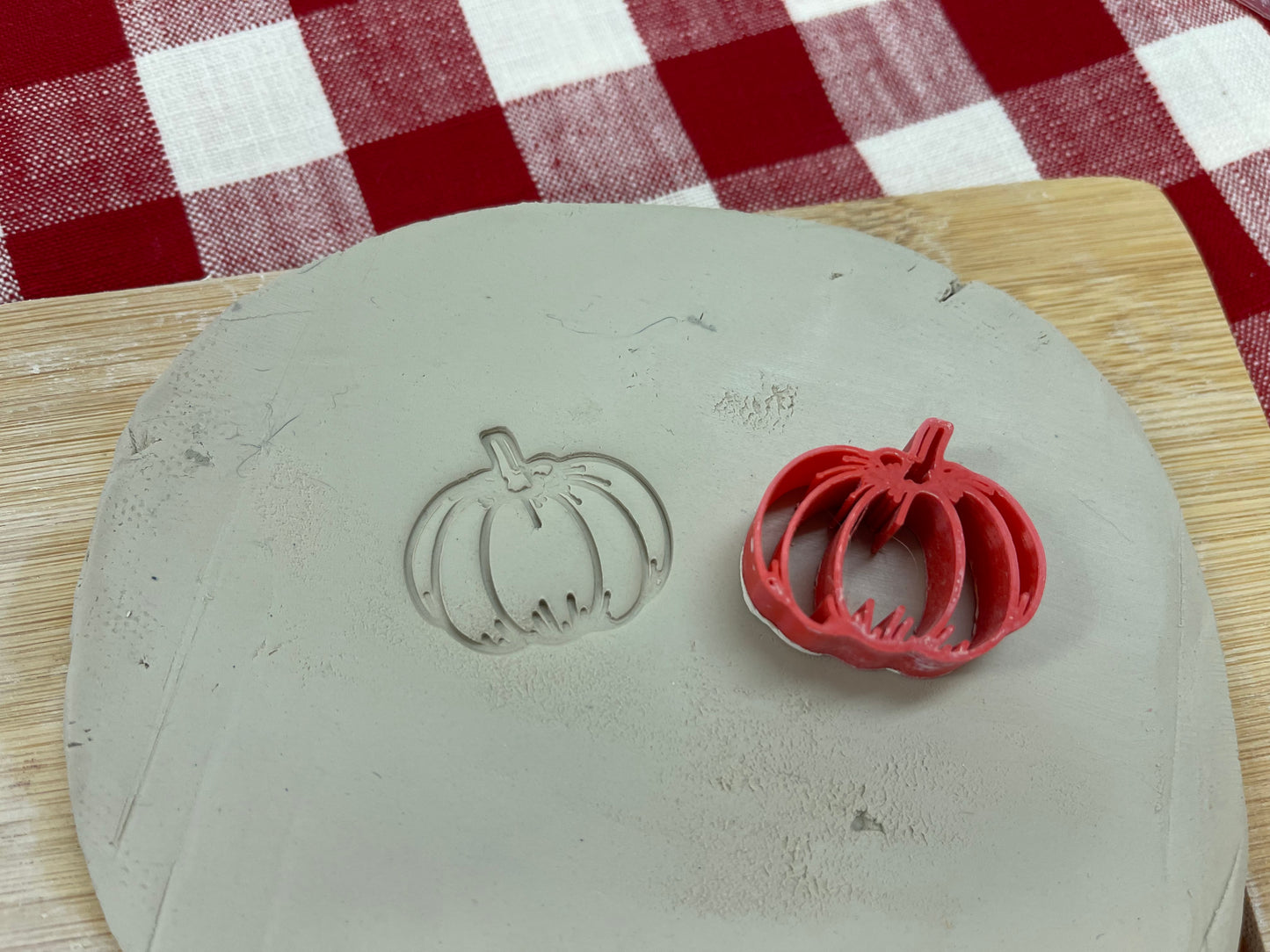 Pumpkin Mini Design, Pottery Stamp or Stencil w/ optional cutter, multiple sizes