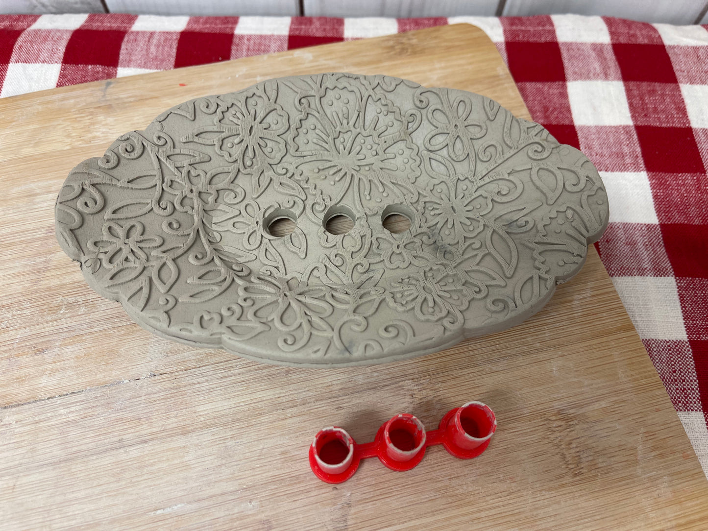 Holes for Soap Dish Clay Cutter Template - Drain Holes only template