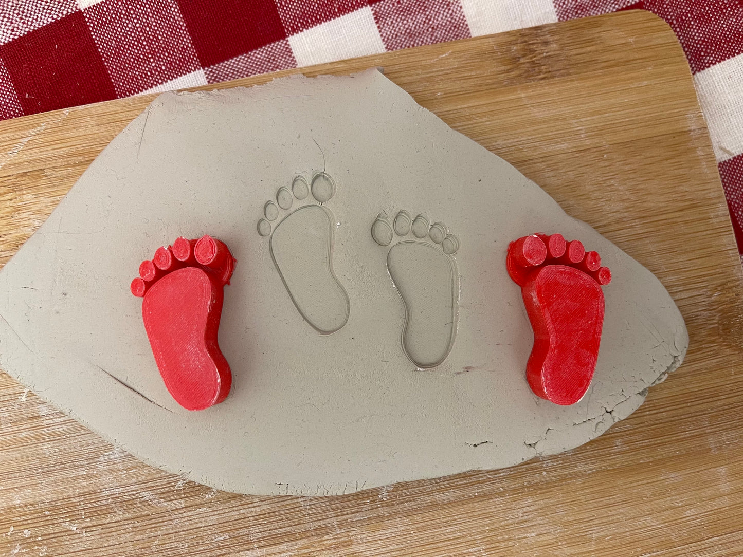 Footprint stamp, beach or baby - plastic 3D printed, multiple sizes