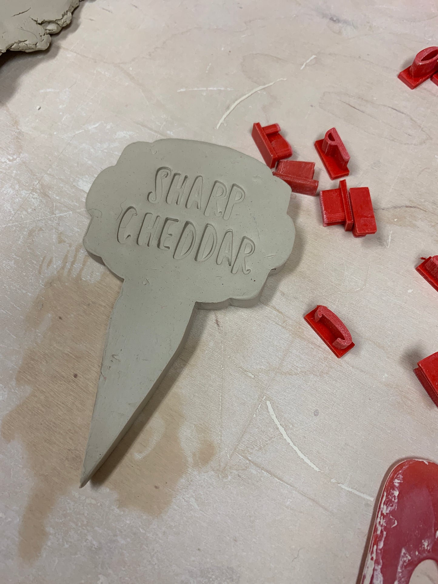 Cheese marker or Plant stake, Clay Cutter - Plastic 3D printed, Make Your Own Charcuterie Board