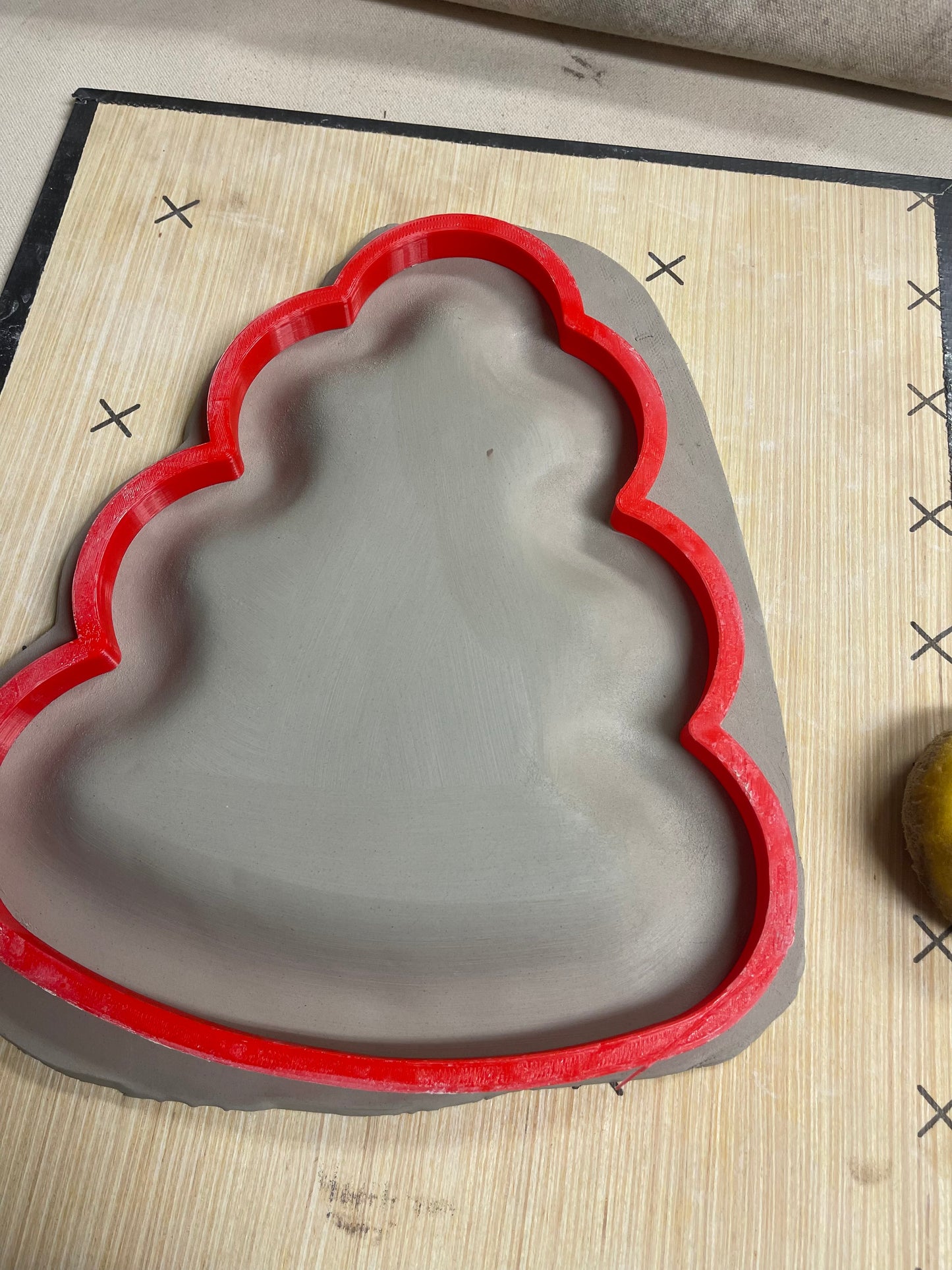 Christmas Tree Candy Dish Clay Cutter - plastic 3D printed, pottery tool, multiple sizes